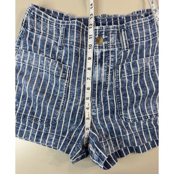 American Eagle Womens Striped Shorts 8 Hi Rise Western Rodeo Cowboy Retro Boho - Picture 3 of 9